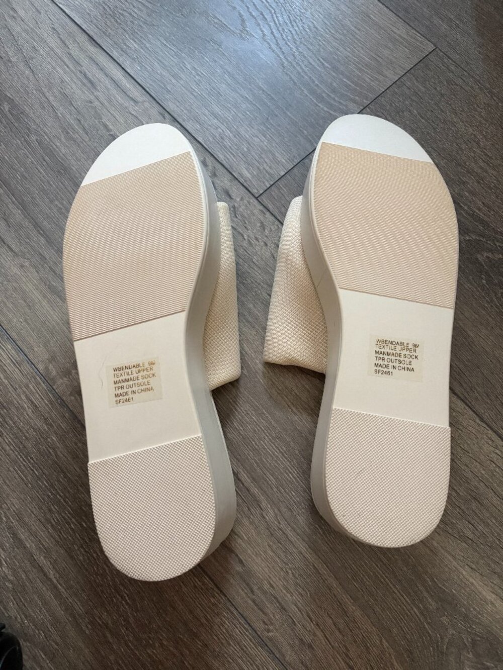 NWOT Steve Madden Slinky Platform Slide Sandals | Natural - Picture 4 of 4